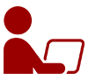 icon of person working at a computer